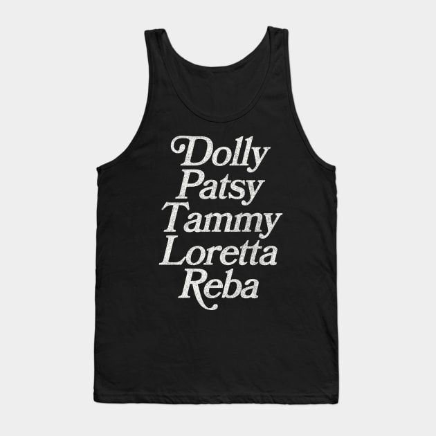 Country Legends / Retro Style Country Music Fan Design Tank Top by DankFutura